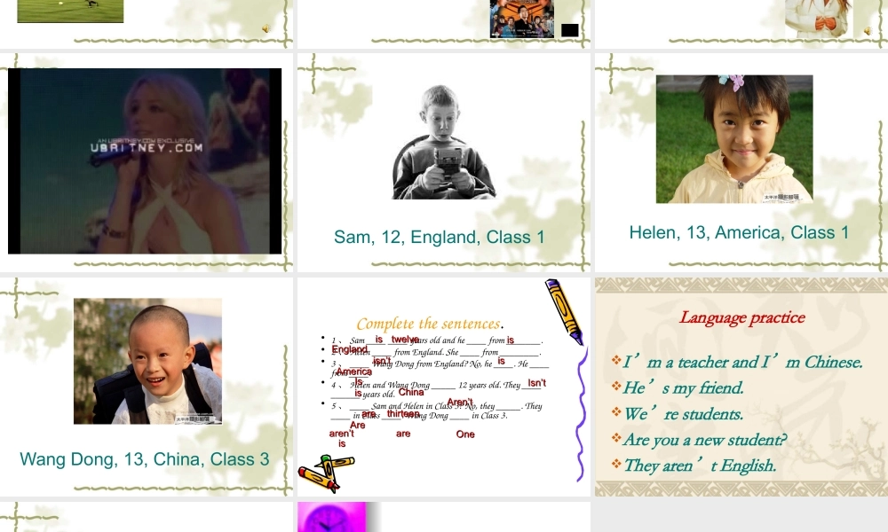 七年级英语上册Module1-U3课件 外研版 课件