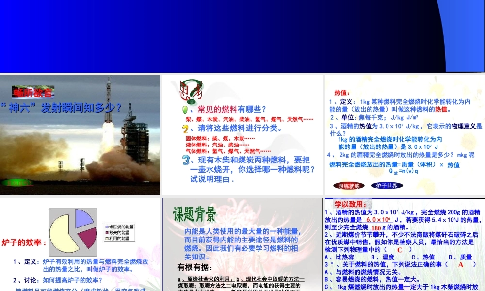 燃料的利用和环境保护