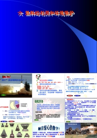 燃料的利用和环境保护