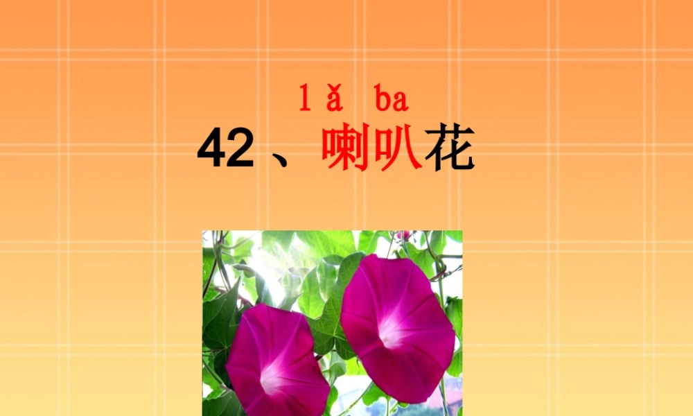 小学语文二年级课件-喇叭花-沪教版