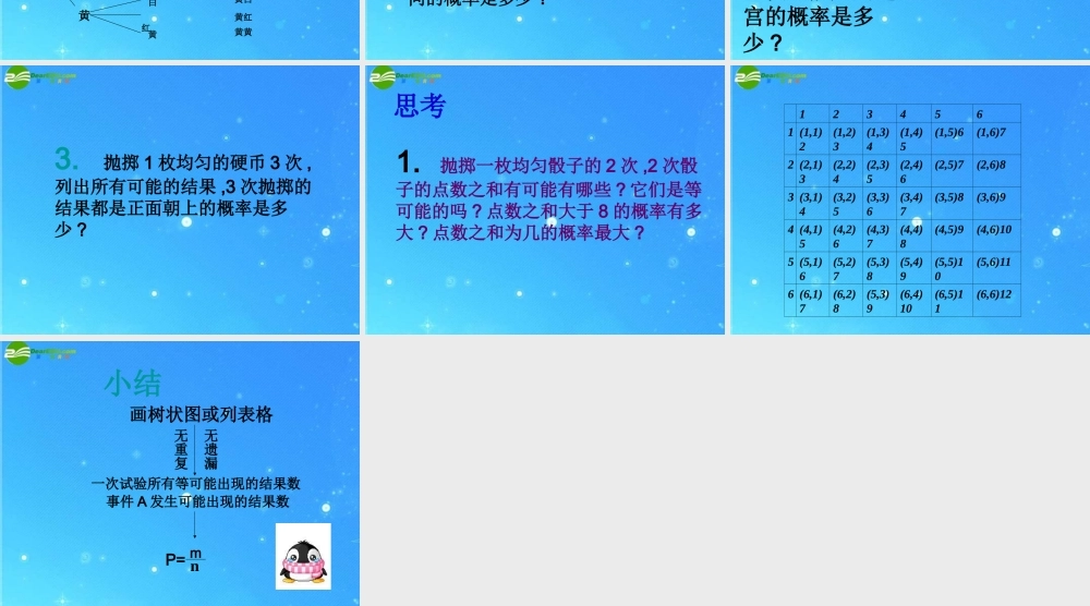 八年级数学下册 12.2等可能条件下的概率(一)课件2 苏科版 课件