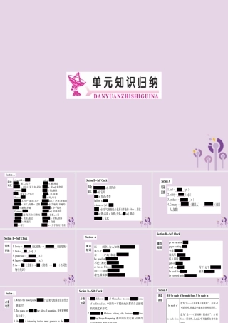 九年级英语全册 Unit 5 What are the shirts made of知识归纳作业课件 (新版)人教新目标版 课件