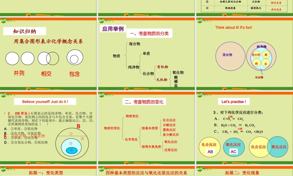 中考化学复习讲座 做好最后一阶段的小专题课件