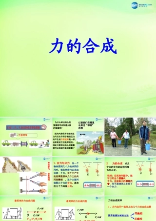 八年级物理全册 7.2 力的合成课件 (新版)沪科版 课件