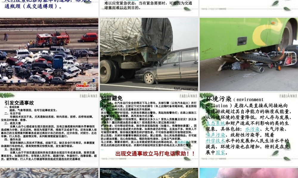 辽师大版_品德与社会_六年___呼唤_绿色交通