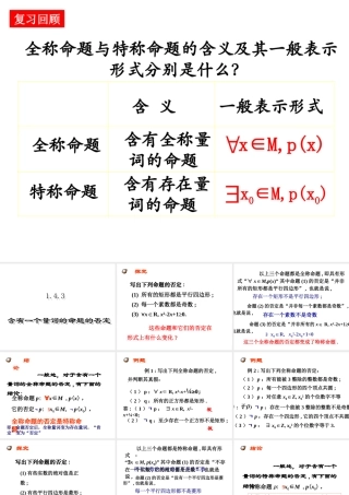 含有一个量词的命题的否定班班