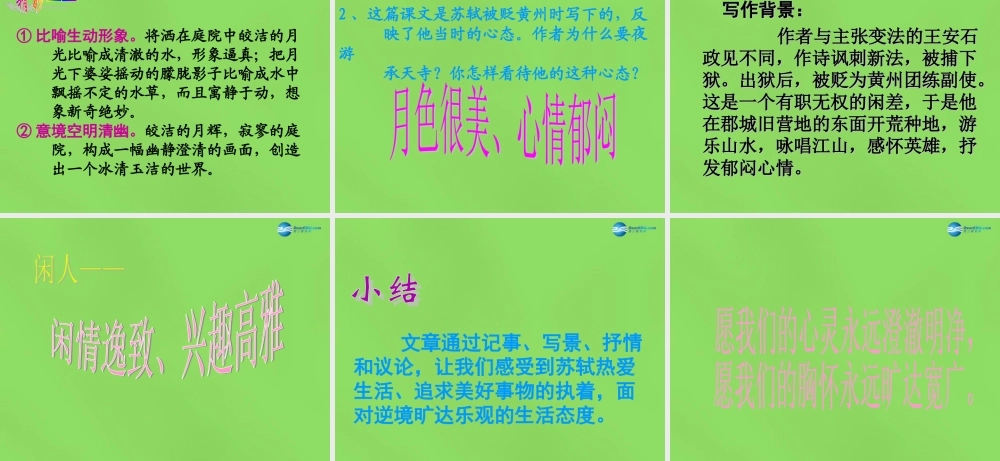 八年级语文上册 22 记承天寺夜游课件 语文版 课件