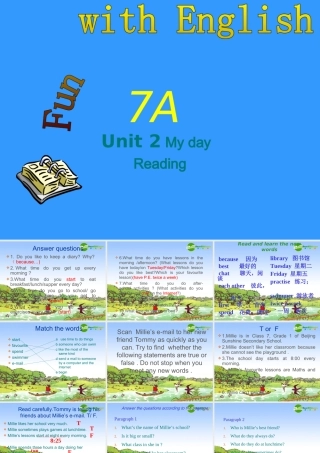 七年级英语上册 Unit 2 My day Reading课件 译林牛津版 课件