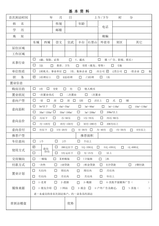 业务员工作日报表