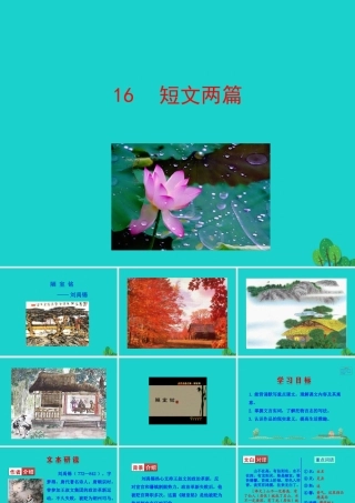 七年级语文下册 第四单元 16 短文两篇课件 七年级语文下册 第四单元 16 短文两篇课件+素材 新人教版
