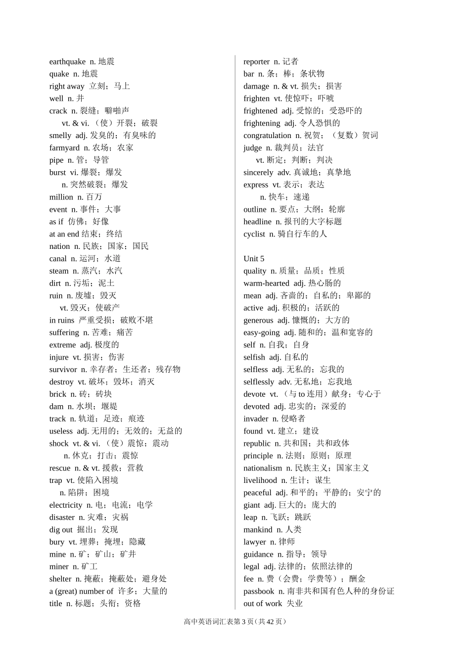 新课标人教版高中英语词汇表全(1-11)_第3页