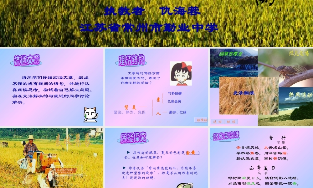 七年级语文夏课件2 苏教版 课件