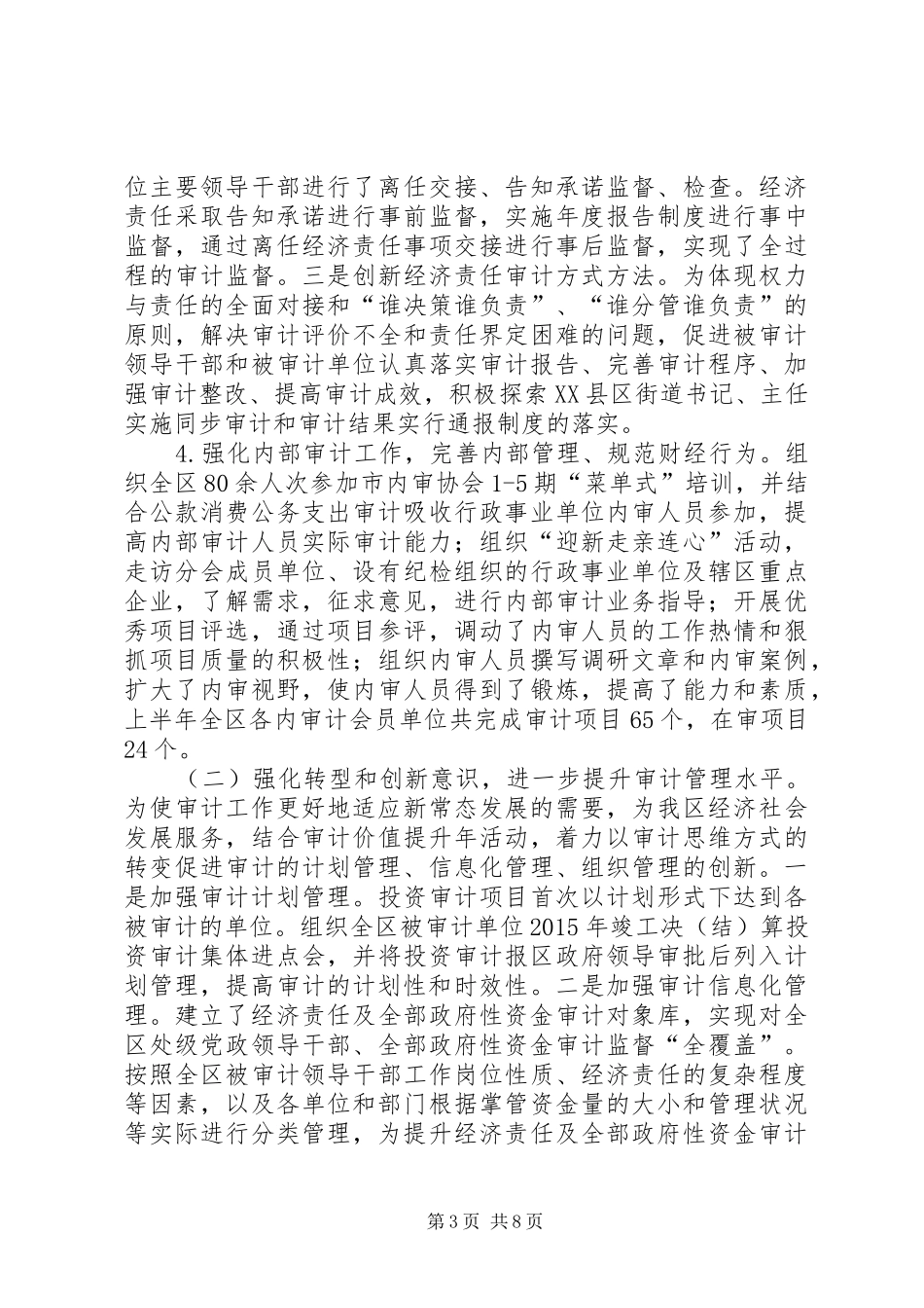 审计局上半年工作情况及下半年工作安排_第3页