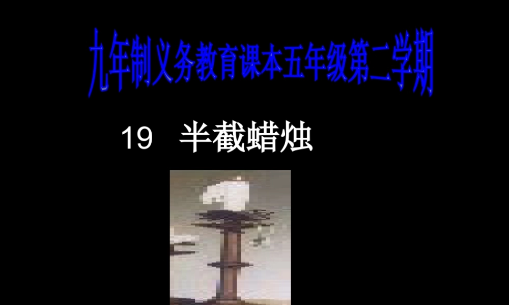 《半截蜡烛》课件