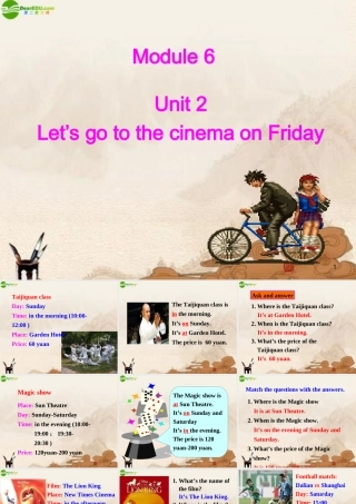 七年级英语上册 module6 Unit2 Let s go to the cinema on Friday课件(4) 外研版 课件