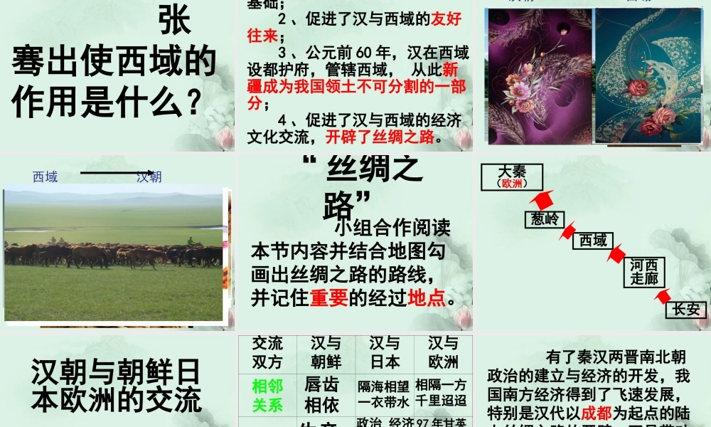 中考历史专题复习(三)古代中国的对外交流课件 新人教版 课件