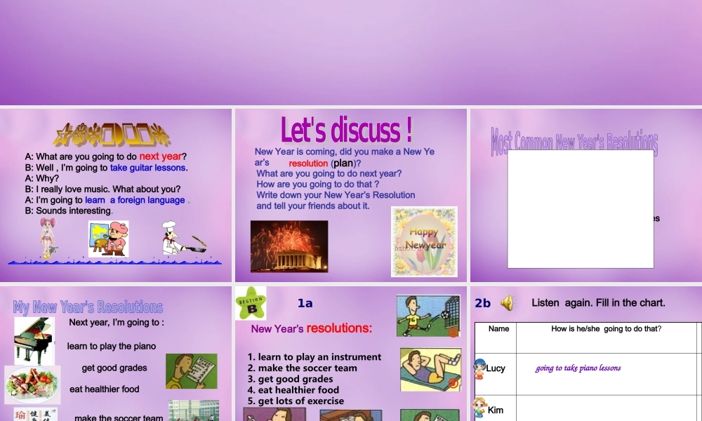 八年级英语上册 Unit 6 I m going to study computer science Section B(1a 2e)课件 (新版)人教新目标版 课件