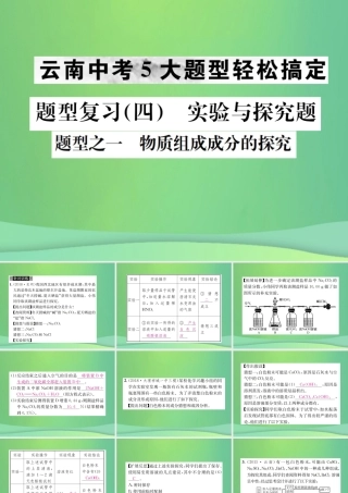 中考化学总复习 题型复习(四)实验与探究题课件