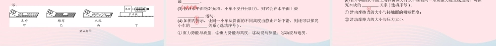 广东省中考物理一轮复习 第八讲 力 运动和力 命题点2 牛顿第一定律课件