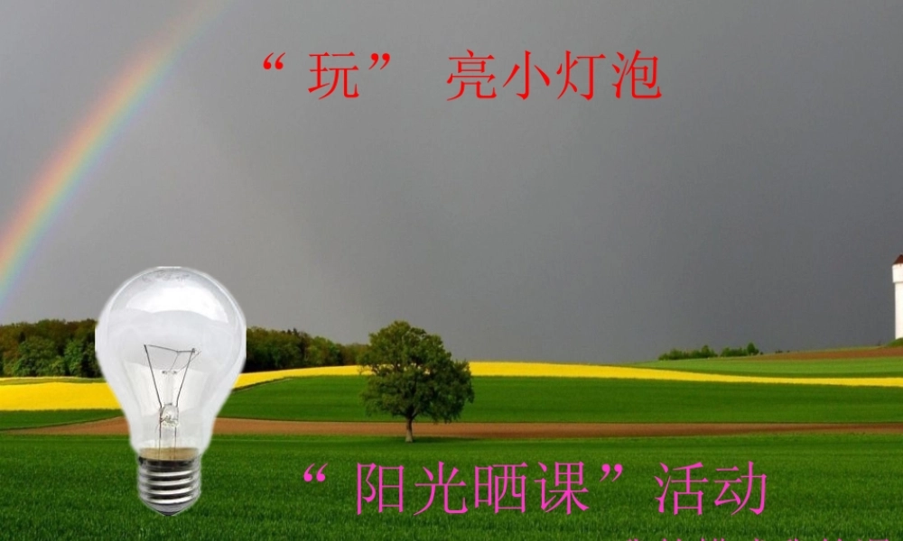 “玩”亮小灯泡3