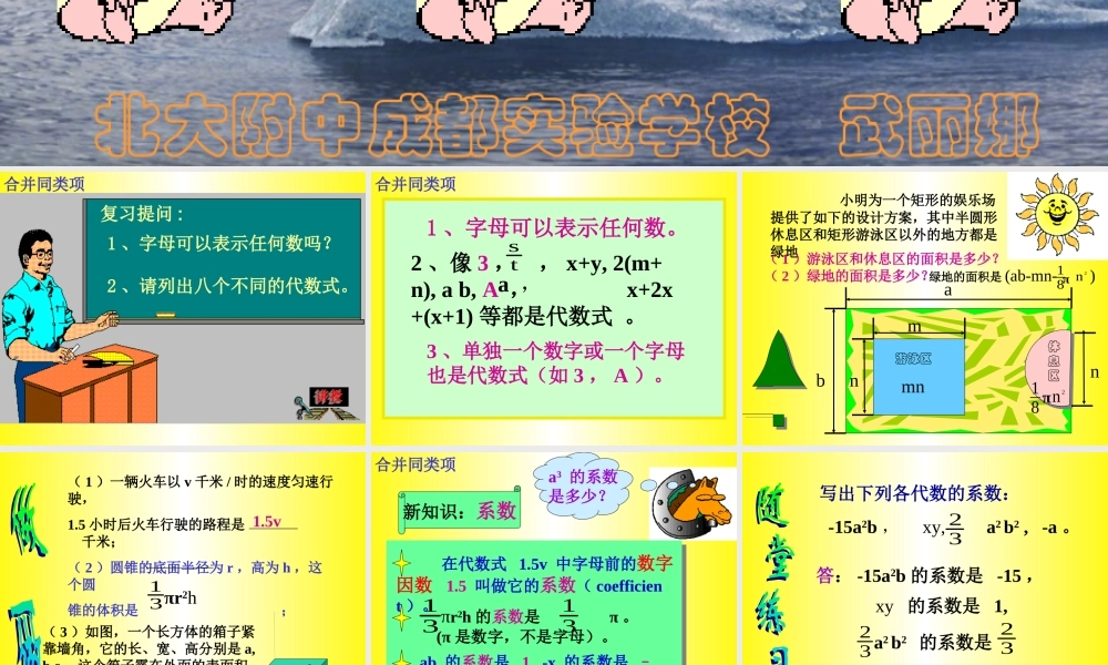 合并同类项-课件 七年级上第三章[全套] 北师大版