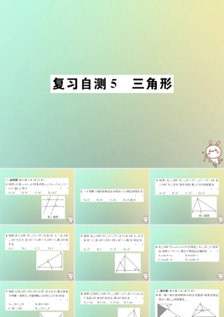 九年级数学下册 复习自测5 三角形习题课件 (新版)新人教版 课件