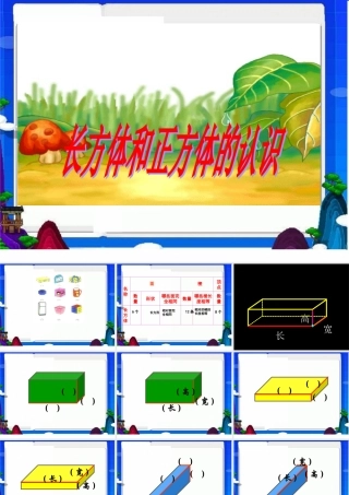 六年级上册长方体和正方体的认识