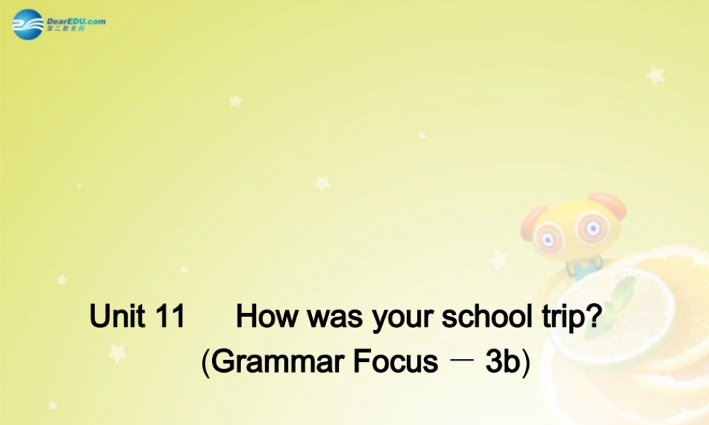 七年级英语下册 Unit 11 How was your school trip Grammar Focus－3b(预习导航+堂堂清+日日清)课件 (新版)人教新目标版 课件