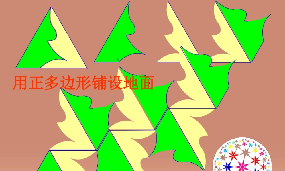 七年级数学下册 9.3 用正多边形铺设地面课件 (新版)华东师大版 课件