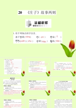 九年级语文下册 第五单元第庄子故事两则)课件 人教新课标版 课件