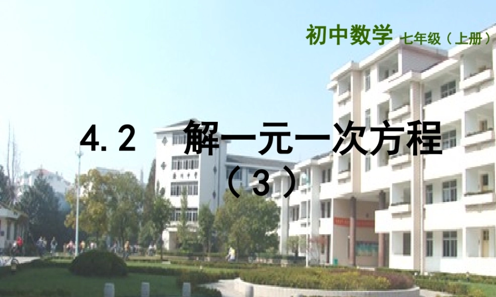 了解用方程解决问题的步骤与方法