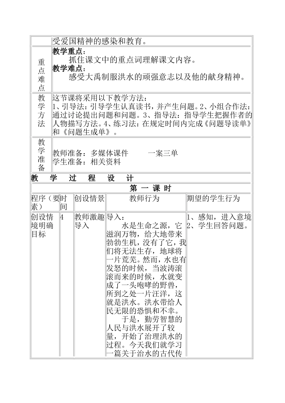 《大禹治水》教学教案_第2页