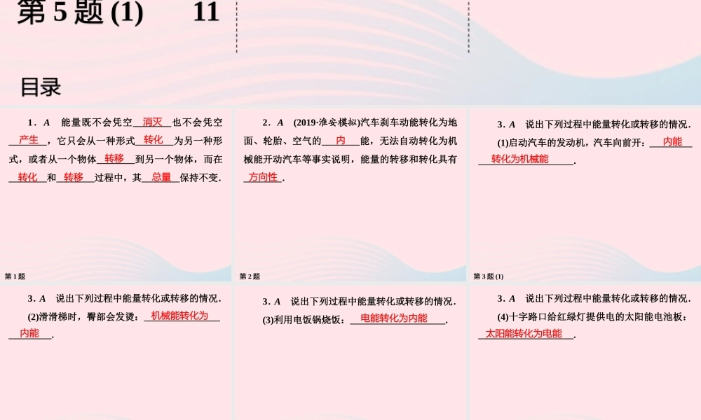 九年级物理下册 第18章 能源与可持续发展作业29课件 苏科版 课件