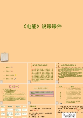 八年级物理下册 电能说课课件 人教新课标版 课件