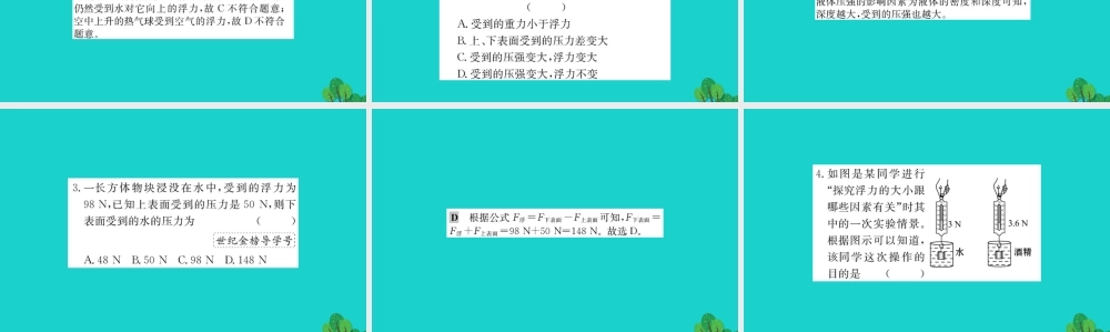 八年级物理下册 10.1 浮力习题课件 (新版)新人教版 课件