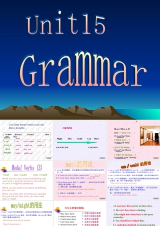 人教版高一英语Unit15 Grammar 课件