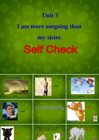 八年级英语上册 Unit 3 I am more outgoing than my sister Self Check课件 (新版)人教新目标版 课件