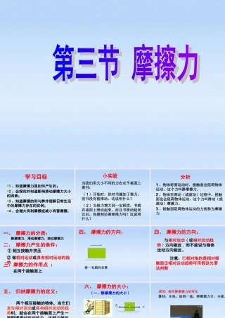 九年级物理 第十三章摩擦力课件 人教新课标版 课件