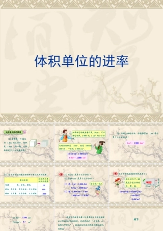 单元体积单位的进率