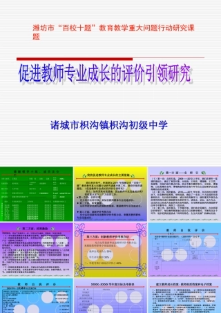 促进教师专业成长的评价方法探索