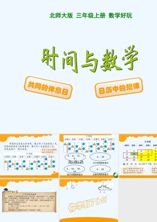 小学数学北师大2011课标版三年级共同休息日-(2)