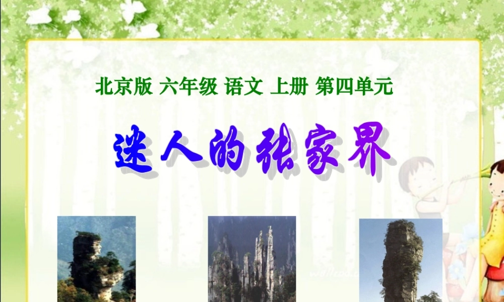 六年级语文上册_迷人的张家界_1