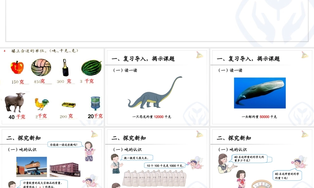 小学数学人教2011课标版三年级吨的认识-(9)