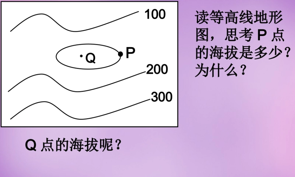 中学七年级地理上册(1.3 地图的阅读)等高线地形图课件2 新人教版 课件