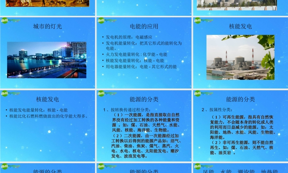 九年级物理下册 18、1能源利用与社会发展课件 苏科版 课件