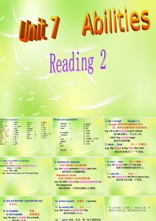 中学七年级英语下册 Unit 7 Abilities Reading 2课件 (新版)牛津版 课件