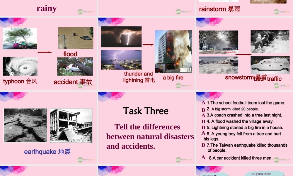 八年级英语上册(Unit 6 Natural Disasters)课件一 牛津译林版 课件