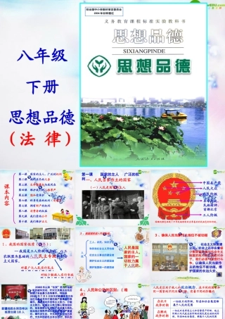 八年级政治下册 第一课(国家的主人广泛的权利)第一框课件 人教新课标版 课件