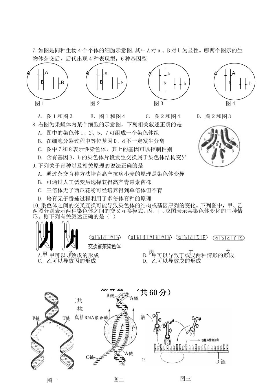 2011高二-2期中试卷_第2页