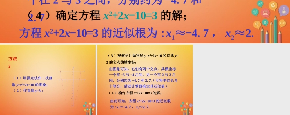 九年级数学下册 25 二次函数与一元二次方程做一做2素材 (新版)北师大版 素材